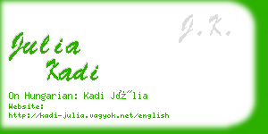 julia kadi business card